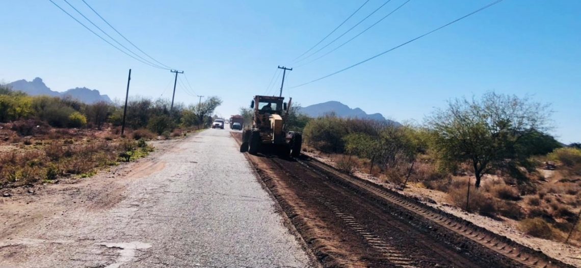 Presenta 70% de avance obra de conservación del libramiento de Guaymas