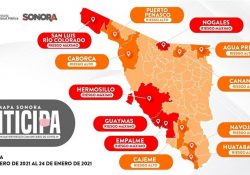 En riesgo máximo de COVID-19 cinco municipios de Sonora