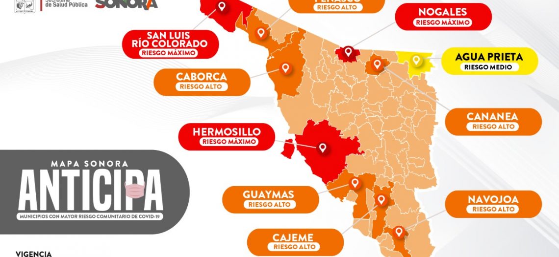 *Se activa Código Rojo en Hermosillo, Nogales y SLRC para mitigar contagios por COVID-19