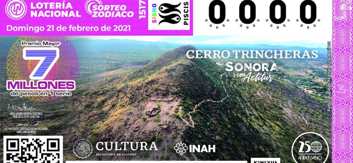 Destaca riqueza cultural de Sonora en billete de la Lotería Nacional