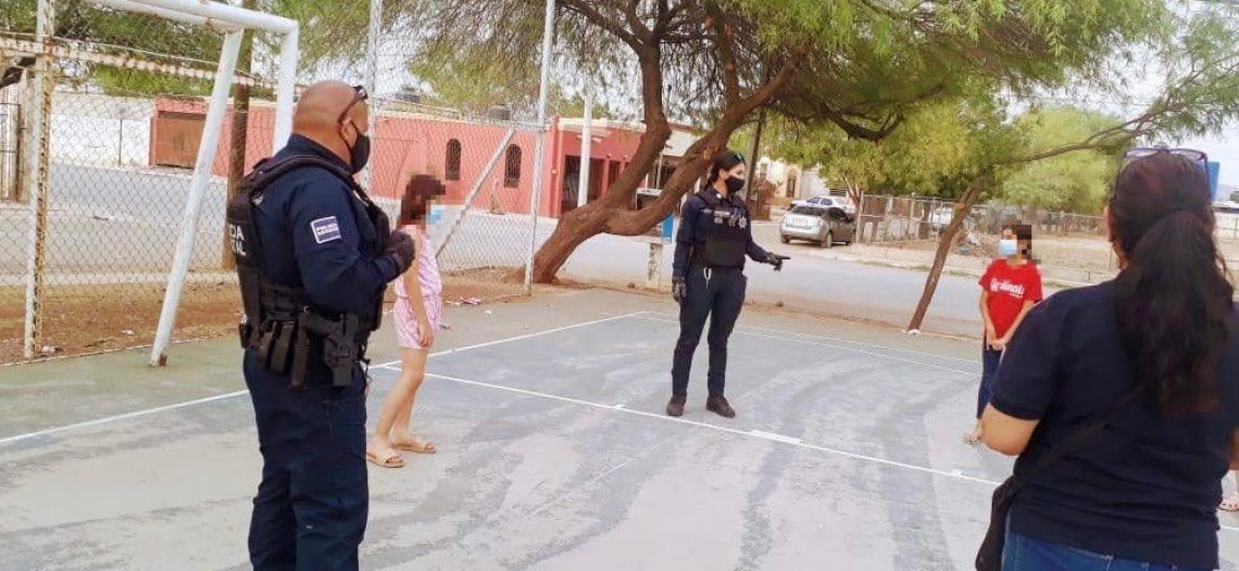 Fomentan Policías Estatales de Sonora confianza entre niñas y niños