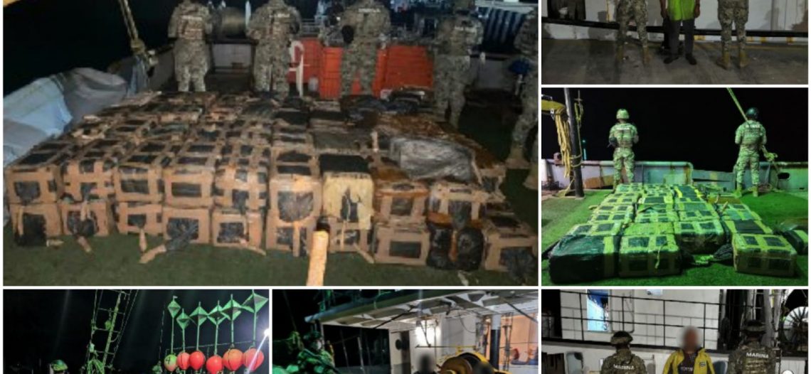 La Armada de México detiene a 7 y asegura más de una tonelada y media de presunta cocaína