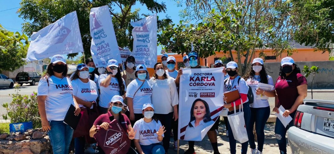 “Para solucionar los problemas de Guaymas necesitamos trabajar juntos, gobierno y sociedad”: Karla Córdova, en su visita a la colonia Petrolera.