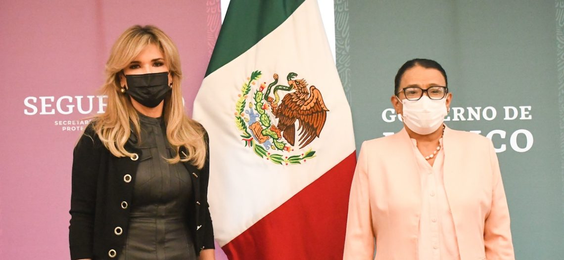 Se reúne Gobernadora con Secretaria de Seguridad y Protección Ciudadana en México