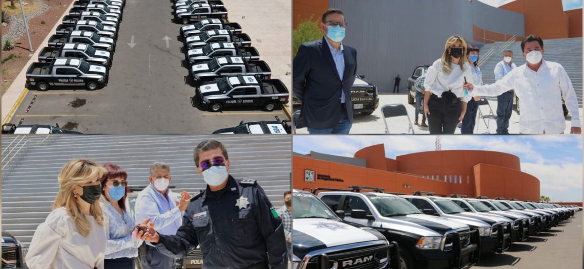 Atestigua Gobernadora Pavlovich entrega de patrullas a la Policía Estatal de Seguridad Pública y municipios