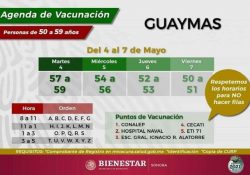 Finaliza vacunación para adultos entre 50 y 59 años de edad este viernes