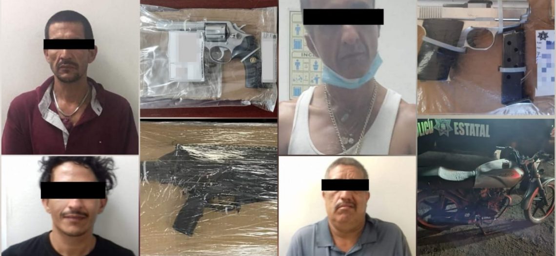 Atrapan PESP, SEDENA y SEMAR a cuatro hombres armados en Cajeme