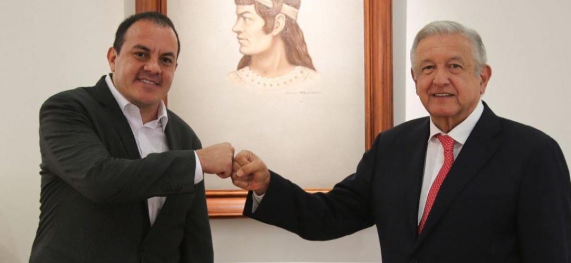 Andrés Manuel López Obrador y Cuauhtémoc Blanco, se reúnen en Palacio Nacional