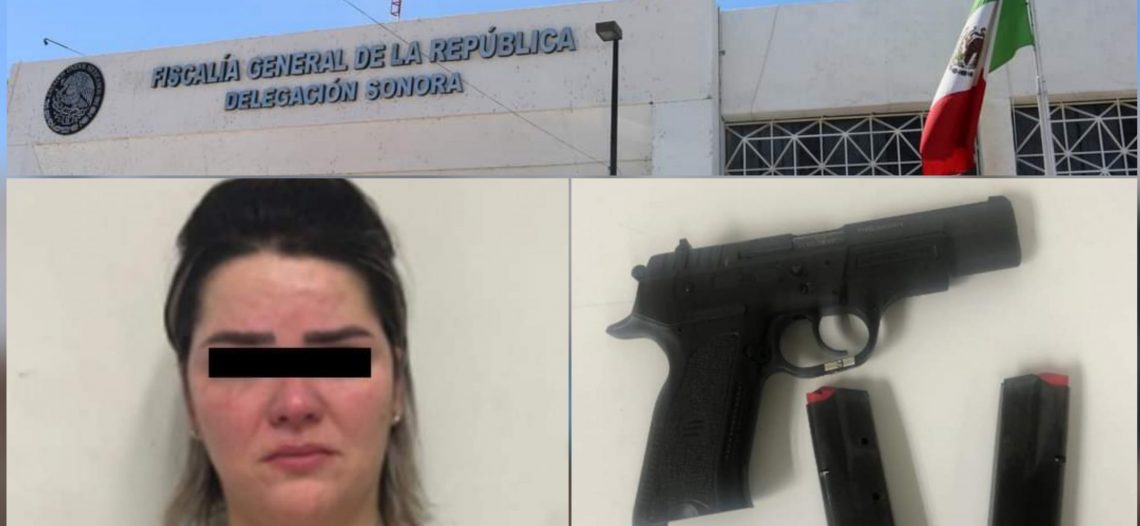 OBTIENE FGR PRISIÓN PREVENTIVA CONTRA MUJER A QUIEN LE ASEGURARON UN ARMA EN ADUANA