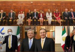 Alfonso Durazo se reúne con el presidente López Obrador y los gobernadores electos de Morena.