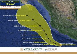 Evoluciona una tormenta en el Pacífico Mexicano; avanza con rumbo O-NO