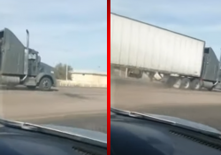 Un chofer de trailer no traía para pagar y debió huir de bloqueo yaqui en sentido contrario