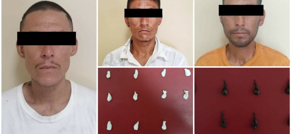 Detiene PESP a tres hombres en posesión de drogas en SLRC