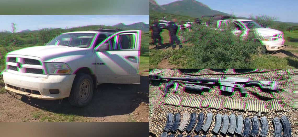 Incautan PESP, GN y SEDENA armas de alto poder y equipo táctico en Magdalena; se mantienen operativos