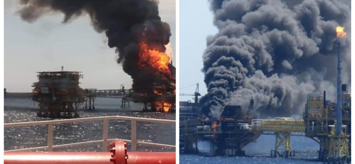 Confirma PEMEX 5 muertos por incendio en plataforma