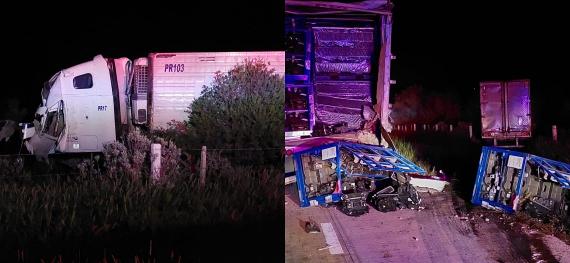 Muere conductor de trailer al chocar por alcance