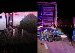 Muere conductor de trailer al chocar por alcance