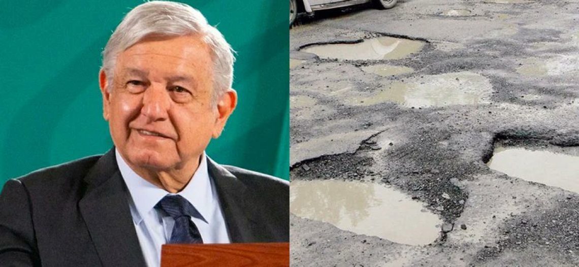 El presidente anuncia programa para arreglar baches en 100 ciudades del país