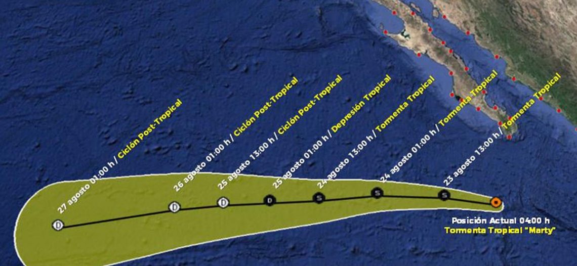 ‘Grace’ cumple pronóstico y se convirtió en la tormenta tropical ‘Marty’