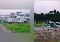 Marina Confirma el accidente de uno de sus helicópteros