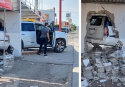 Vehículo sin conductor se impactó contra un local en Colonia Las Villas