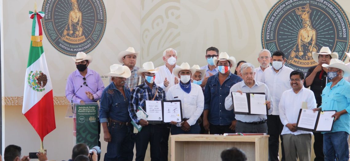 Se disculpa AMLO en Vicam por agravios cometidos a Tribu Yaqui