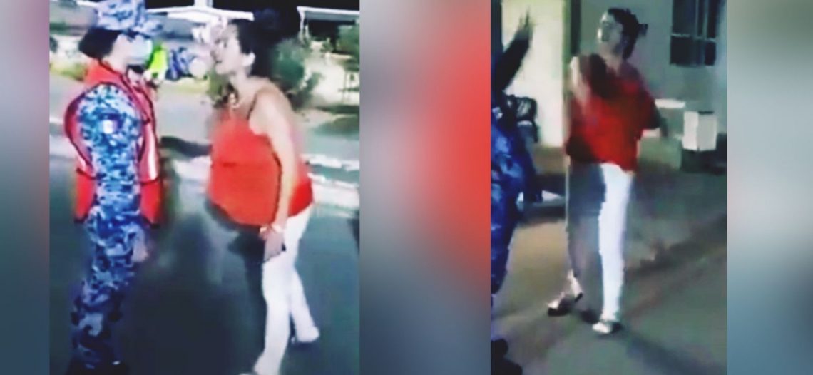 Mujer insulta y abofetea a una militar en retén de Querobabi.