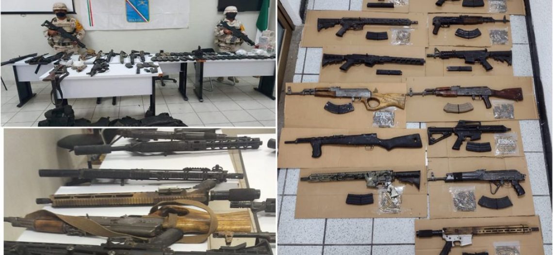 Aseguran arsenal en San Luis Río Colorado