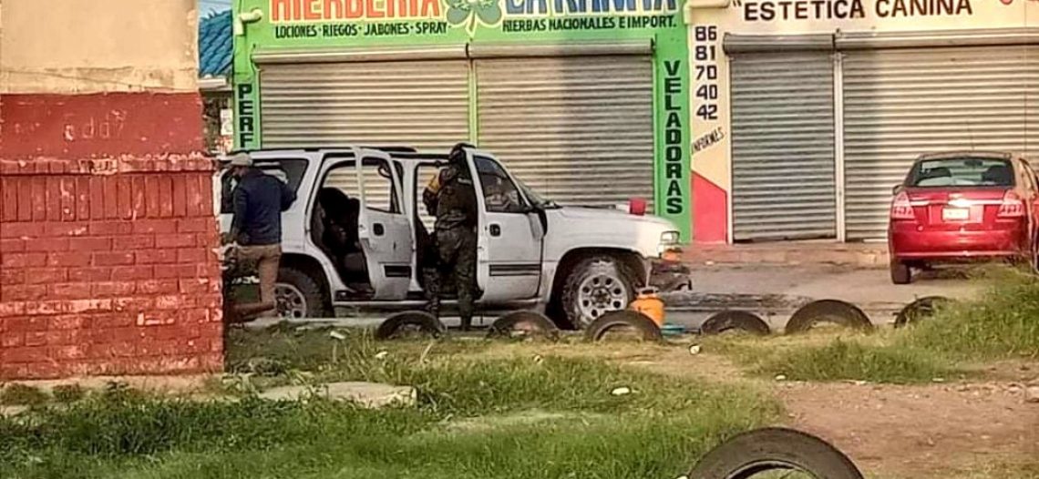 Se enfrentan grupo armado y militares en calles de Matamoros