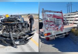 ¡Vivieron para contarla! Maniobras de transporte en rúa federal provoca dos accidentes «al hilo»
