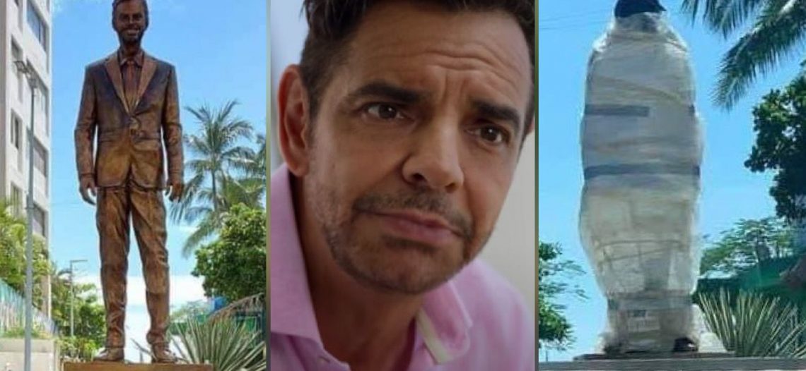 A solo un día de inaugurada, vandalizan estatua de Eugenio Derbez en Acapulco