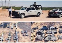 Enfrentan Policía y fuerzas armadas a delincuentes y matan a tres; aseguran un arsenal