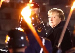 Despiden a Angela Merkel con imponente ceremonia militar