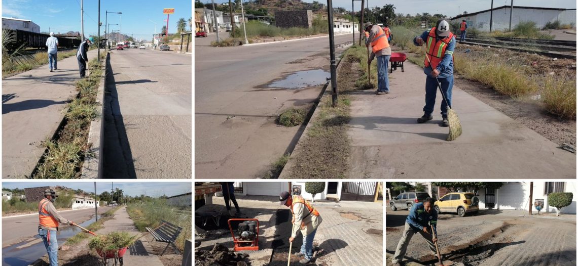 Realizan acciones de limpieza en bulevar Porfirio Hernández