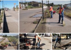 Realizan acciones de limpieza en bulevar Porfirio Hernández