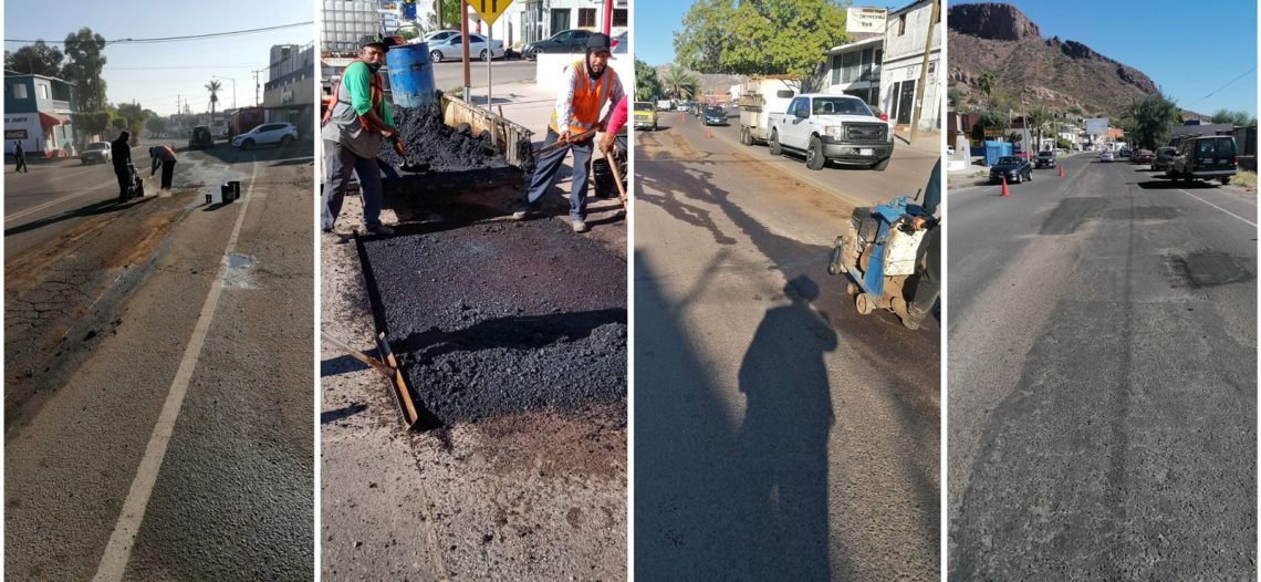 Atiende programa emergente de bacheo tramo Obelisco- Muralla