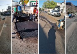 Atiende programa emergente de bacheo tramo Obelisco- Muralla