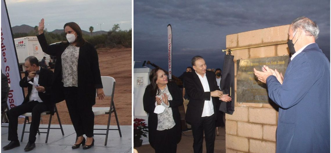 Presente alcaldesa Karla Córdova en ceremonia de colocación de primera piedra de Hospital San José Guaymas