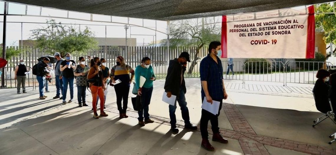 Concluyó con éxito vacunación de refuerzo a personal educativo en Sonora
