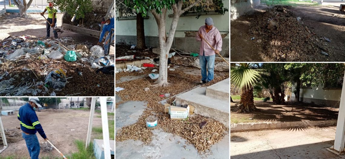 Colabora Servicios Públicos con limpieza en primaria Ignacio R. Alatorre