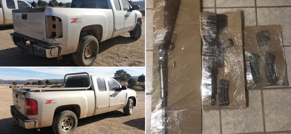 INCAUTA PESP Y SEDENA ARMAS Y VEHICULOS EN YECORA