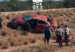 Volcamiento en carretera Internacional tramo Hermosillo Guaymas deja 1 persona lesionada