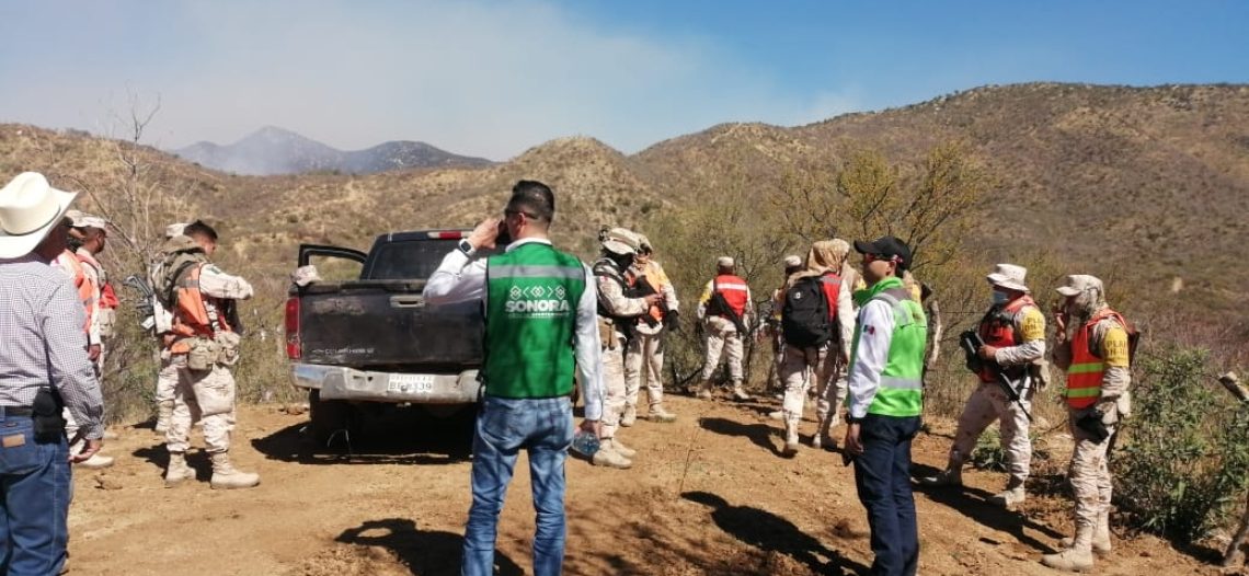 Trabajamos para contener el incendio forestal en la sierra alta: Alfonso Durazo