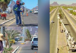 Realiza Servicios Públicos trabajos de mejoramiento urbano en San Carlos; limpieza y rehabilitación de alumbrado entre las principales acciones