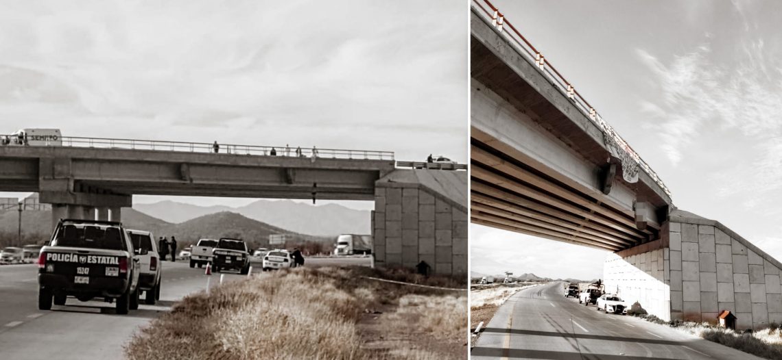 Encuentran a un hombre colgado en el puente de libramiento en el sur de Hermosillo