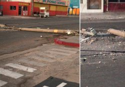 Se registró accidente calle 12 transporte de personal provoca apagón