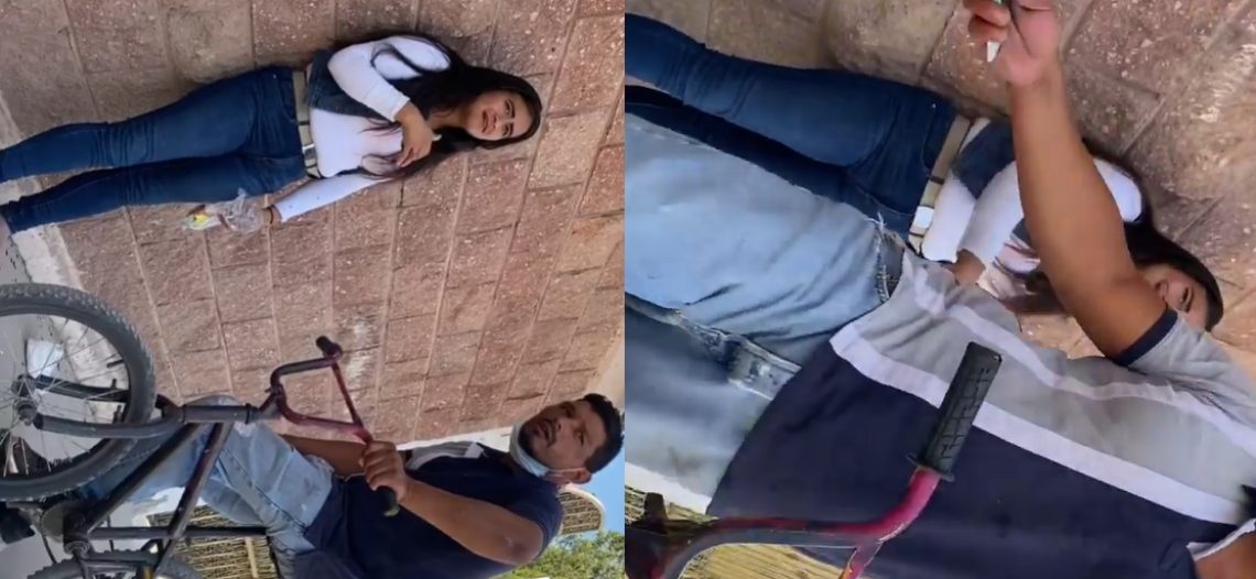 Circula video en Instagram de sujeto amenazando a mujer con un cúter en Sinaloa
