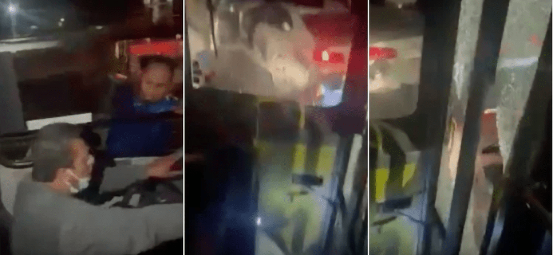 Presuntos montachoques destrozan los cristales de un autobús de pasajeros en la México-Querétaro