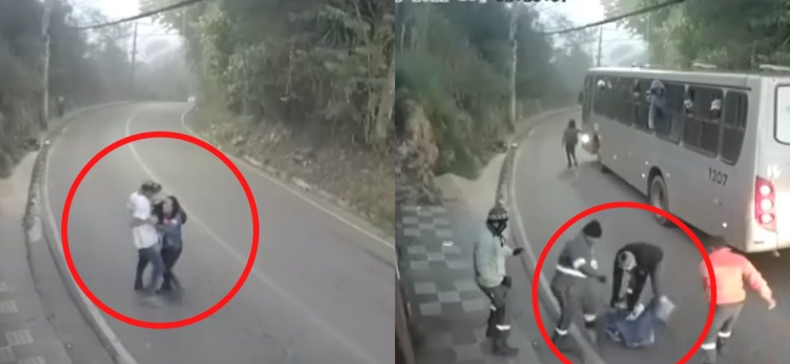 Asaltante es golpeado por varios trabajadores tras querer robar a una mujer