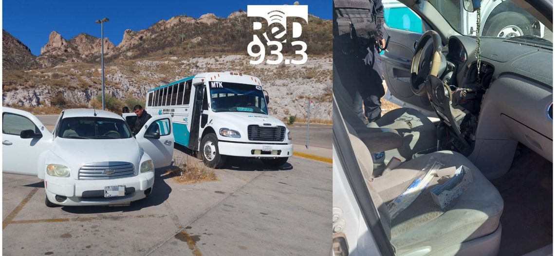 Roban estéreo a Vehículo particular y a Camión de transporte de personal Maquilas en estacionamiento de Plaza el Vigia